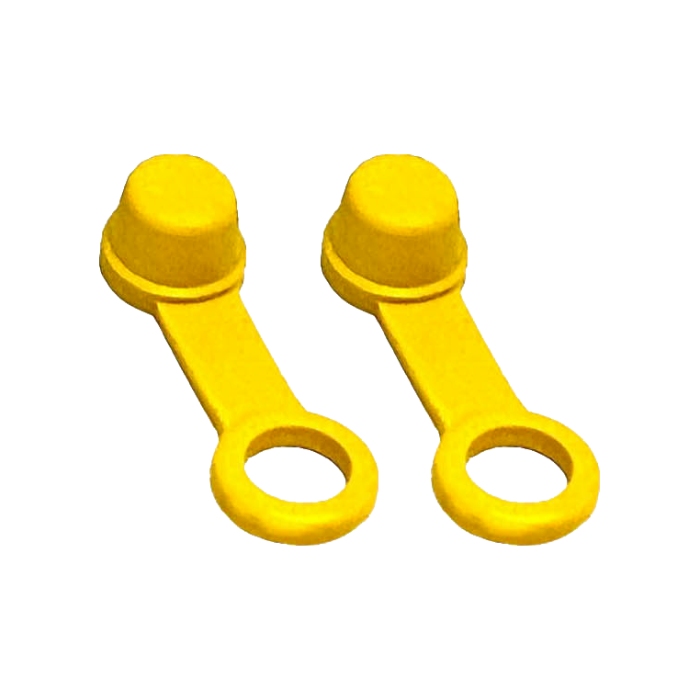 Pair of brake fluid caps yellow BFC.G