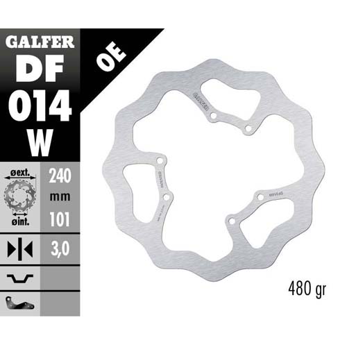 Brake disc Galfer Wave Honda CR 125 (95-07) front DF014W