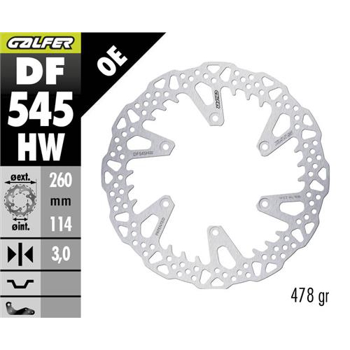 Brake disc Galfer Shark Ducati 450 MX (25) front DF545HW