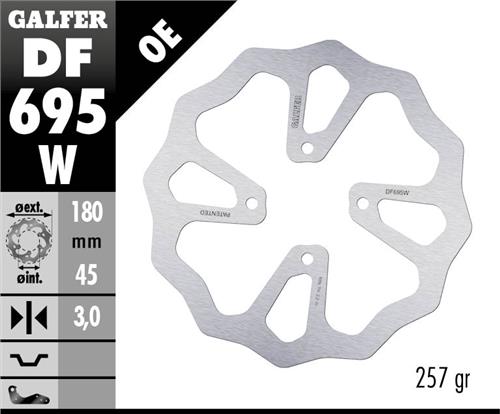 Brake disc Galfer Wave KTM 65 SX (23-24) rear DF695W
