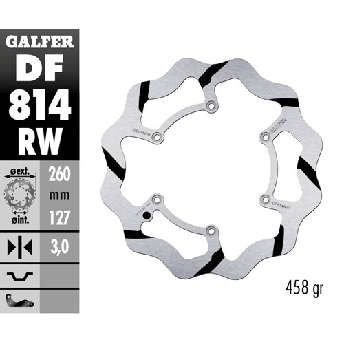 Brake disc Galfer Race Beta RR 400 (13-14) front DF814RW