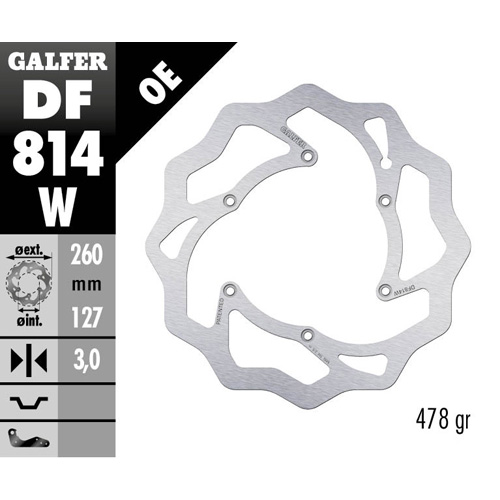 Brake disc Galfer Wave Beta Xtrainer 300 (15-25) front DF814W
