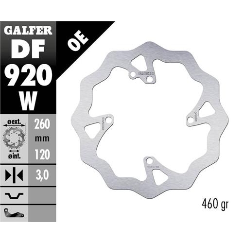 Brake disc Galfer Wave Sherco 450 SEF-R (15-25) front DF920W