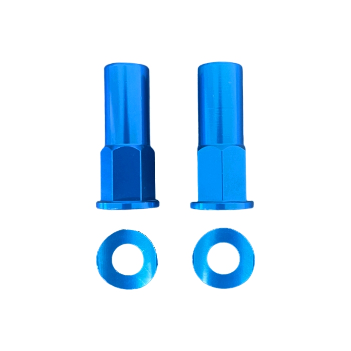 Pair of rim lock nuts blue DS88.5095B