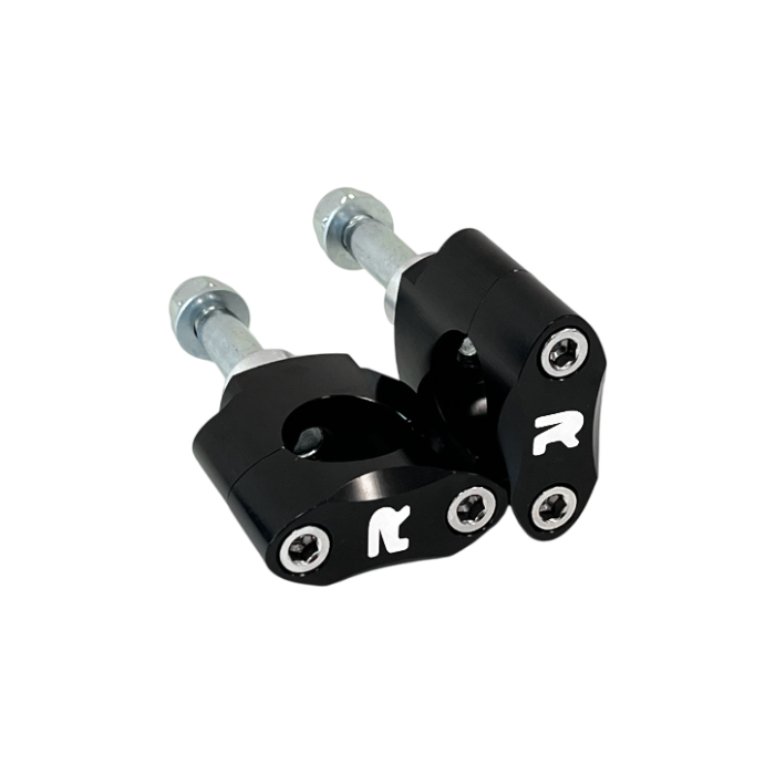 Handlebar mounts kit 28.6 mm low black - NRTeam DS88.6002N