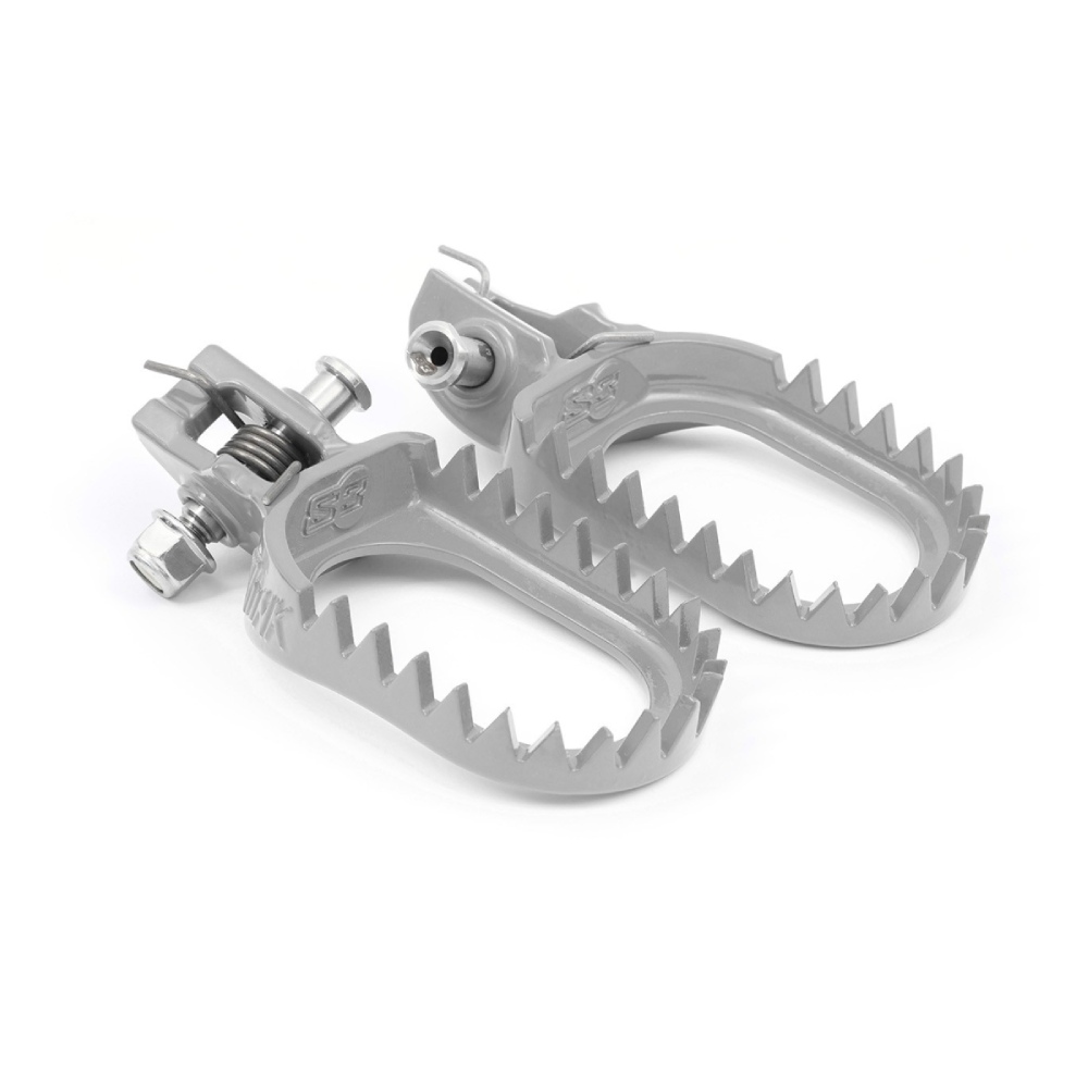 Footpegs steel S3 Beta RR 390 (20-26) rear-set and angled grey ESK-1385-S