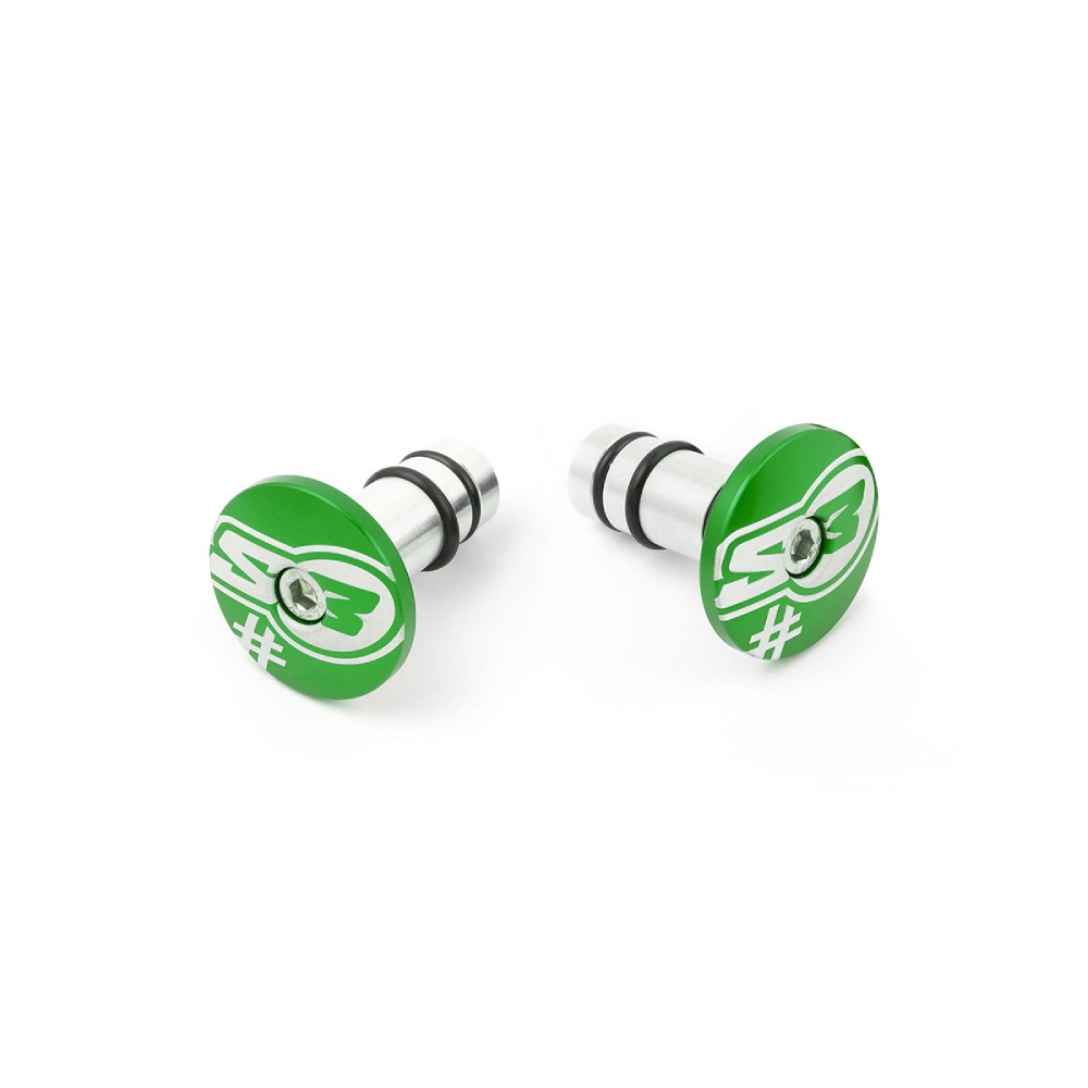 Pair of handlebar end caps S3 green Too HA-END2-V