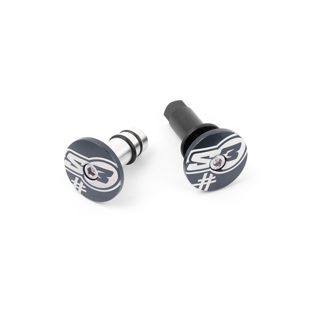 Pair of handlebar end caps S3 titanium Five HA-END5-T