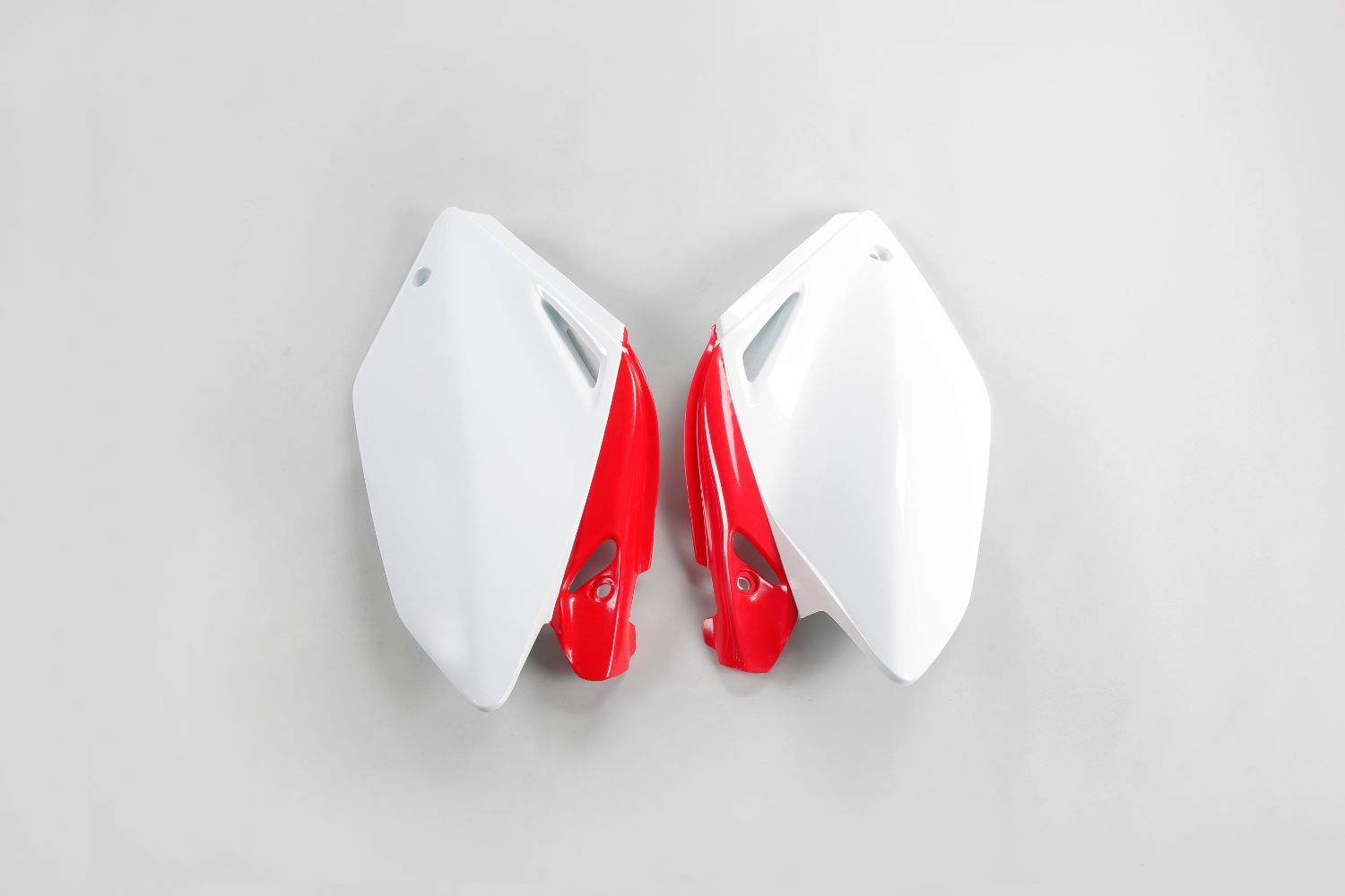 Side number plates Honda CRF 250 R (04-05) white e red* HO03635-W
