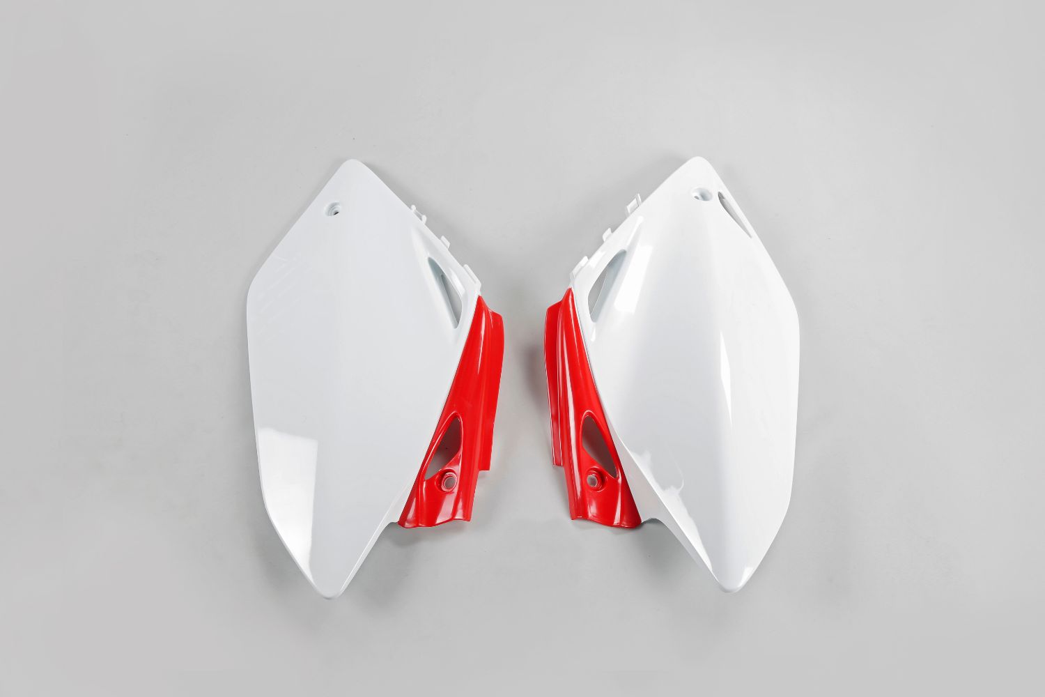 Side number plates Honda CRF 450 R (07-08) white e red* HO04616-W
