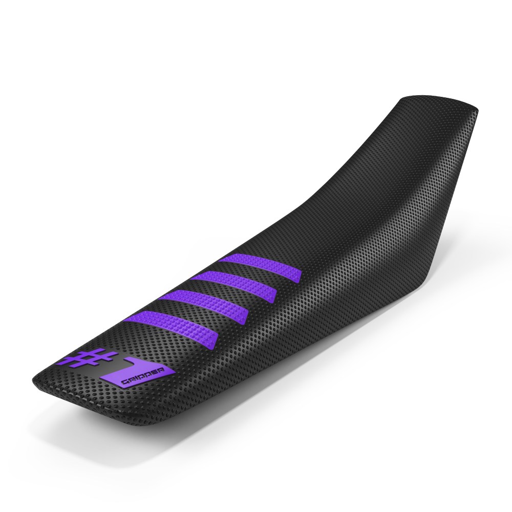 Universal seat cover Onegripper - Ribbed black and viola OSC02-BLPL