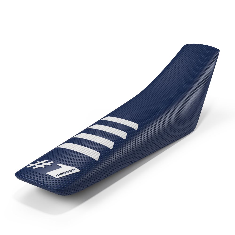 Universal seat cover Onegripper - Ribbed blue scuro and white