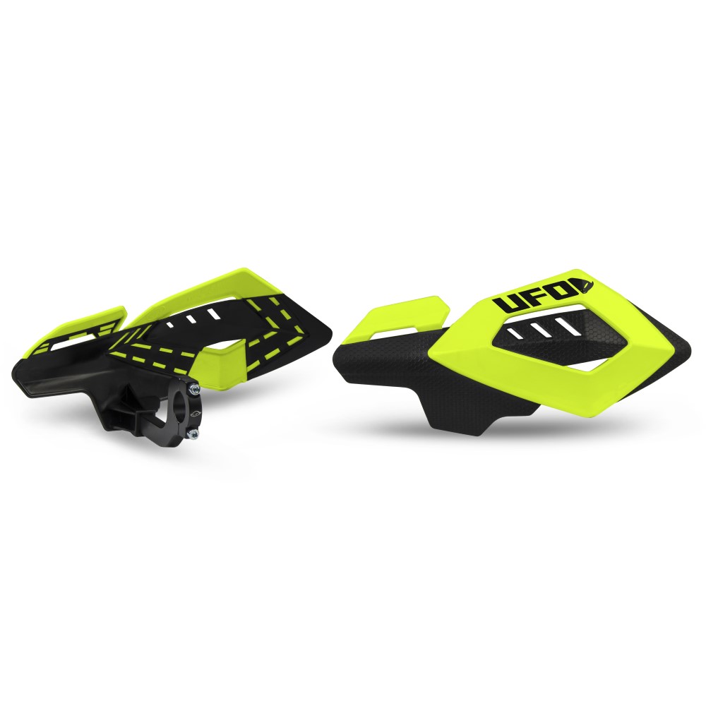 Pair of handguards UFO ARCHES universal neon yellow PM01658-DFLU