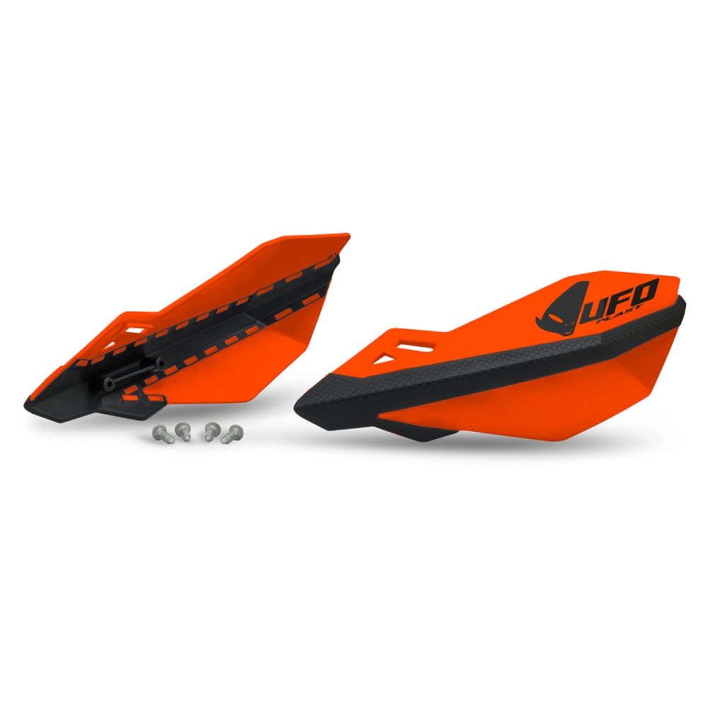 Pair of handguards UFO TRAXION for lever mounts neon orange PM01676-FFLU