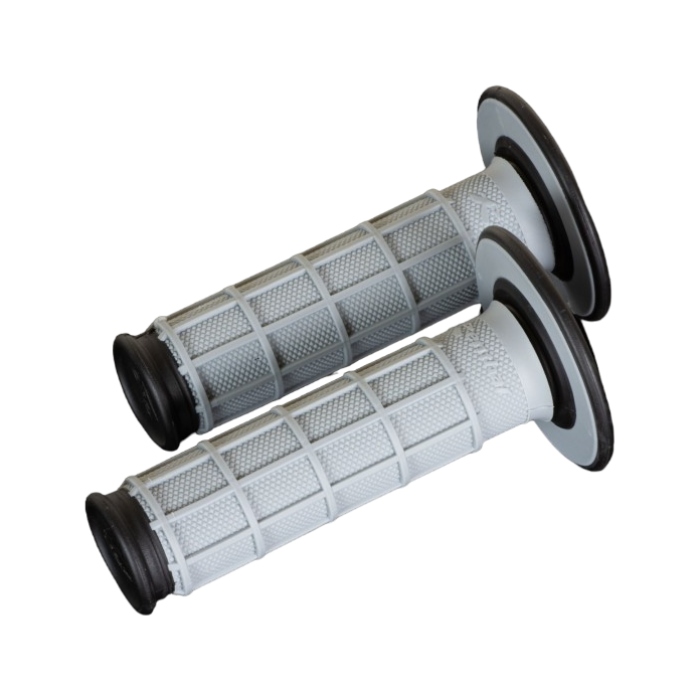 Pair of Grips Renthal Dual Full Waffle - black grey Pair of Grips Renthal Dual Full Waffle - black grey