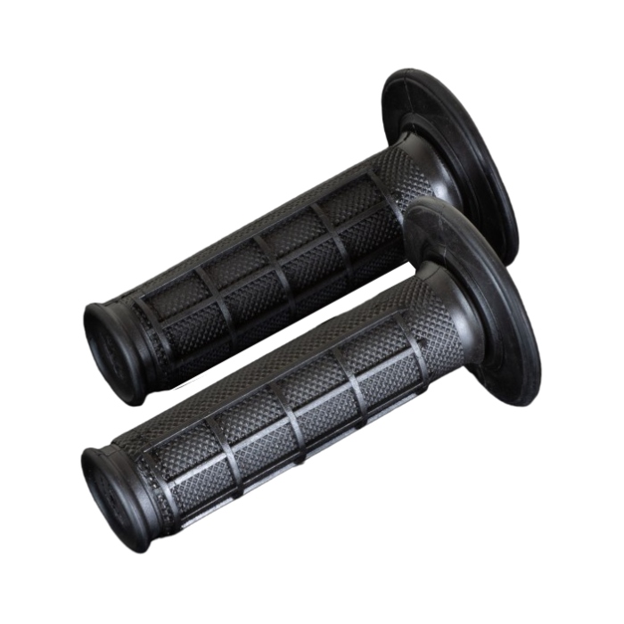 Pair of Grips Renthal Dual Half Waffle - black Pair of Grips Renthal Dual Half Waffle - black